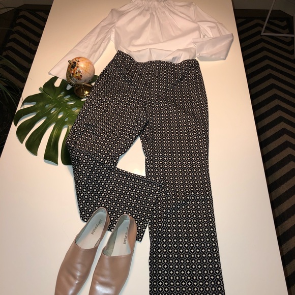 Sigrid Olsen Pants - Sigrid Olsen Black & White patterned ankle pants 6